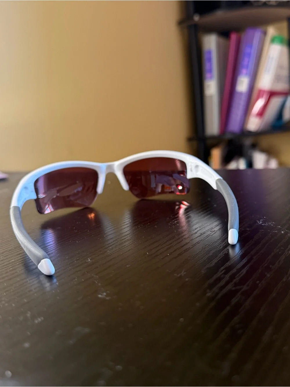 Youth/ Young adult Oakley White Sports Sunglasses with Red Mirrored Lenses